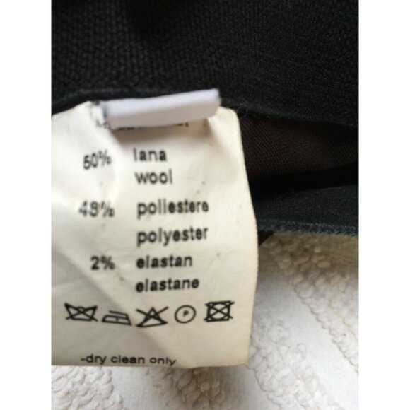 Debra C Beverly Hills Womens High Rise Wool Blend Pants Size 40 Brown Italy Made - Picture 5 of 10